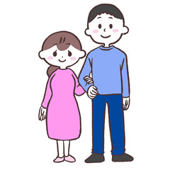 若い夫婦イラスト