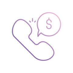 Obraz premium Call icon isolated on a white background. Vector illustration.