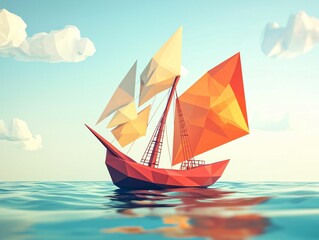 Low Poly Sailboat