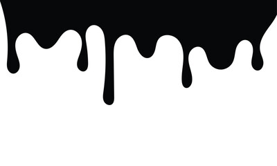 oil or black paint dripping, PNG 