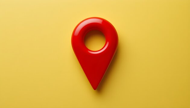 Red pointer on a yellow background