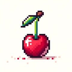 Fototapeta premium Fruits Pixel 8 bit - cherry