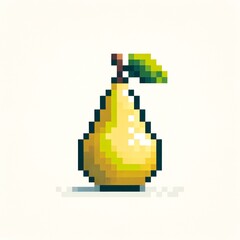 Fototapeta premium Fruits Pixel 8 bit - Pear