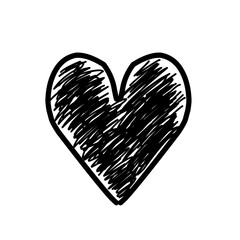 Heart shaped black and white paper