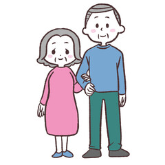 シニア夫婦イラスト