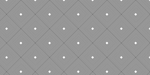 Obraz premium Overlapping stripe diagonal vector abstract Pattern wave lines fabric black square line background. seamless fabric geomatics overlapping create retro line pattern. 
