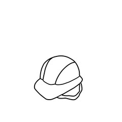 Safety Construction Helmet Outline