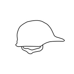 Fototapeta premium Safety Construction Helmet Outline
