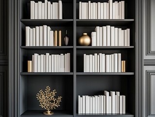 Elegant Bookcase Interior