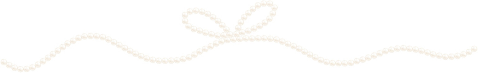 Aesthetic Coquette Bow Pearl Border