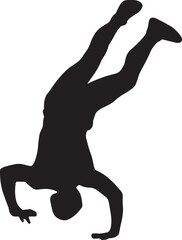 Parkour black silhouettes vector design