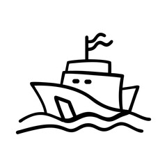 ship icon, boat transparent icon, sea cruise ship
