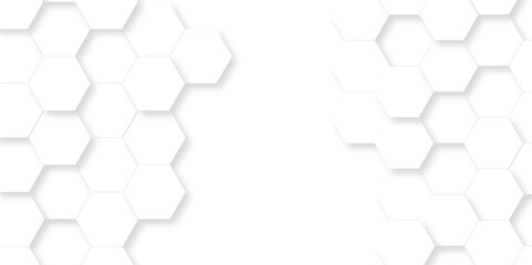	
Abstract white Hexagonal Background. Luxury White Pattern. Vector Illustration. 3D Futuristic minimal honeycomb mosaic white background. geometric mesh cell texture. modern futuristic wallpaper.