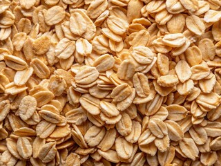 Rolled Oats Macro Photography: High-Resolution Texture Background for Food Blogs & Packaging