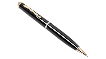 Elegant Pen Isolated on PNG Transparent Background. Writing, Office, Stationery, Study
