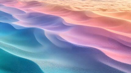 Soft pastel rainbow-colored sand with a fine texture that is visually soothing