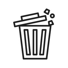 Trash icon vector image. Suitable for mobile apps, web apps and print media.
