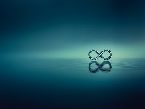 Infinity Symbol Reflecting on Water.