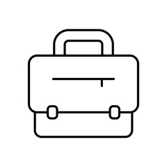 Briefcase icon isolated on a white background. Vector illustration.