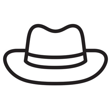 recommend clip art: Simple Fedora Hat Illustration
