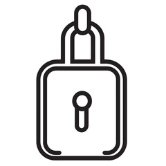 Square padlock outline