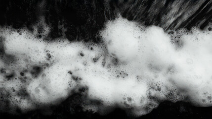 Dynamic Foam Patterns on Dark Liquid Surface