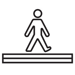 Pedestrian walking on a crosswalk