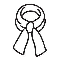 Simple illustration of a scarf