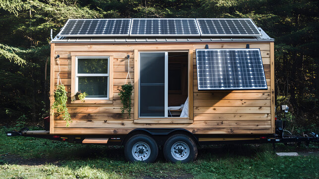 An easy-to-follow tutorial for placing mini solar panels on a tiny home or mobile home to generate off-grid energy for everyday use.