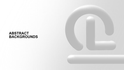 Simple modern white grey abstract background