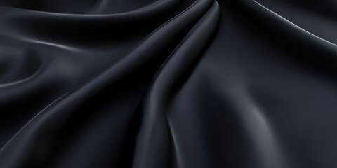 Obraz premium A contemporary neoprene fabric texture background in sleek matte black. The smooth, water-resistant surface and minimalistic aesthetic create a futuristic, athletic feel, ideal for sportswear and tech