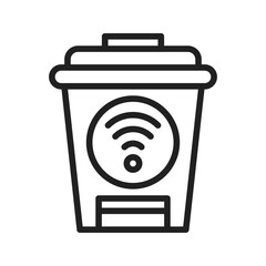 Smart Trash icon vector image. Suitable for mobile apps, web apps and print media.