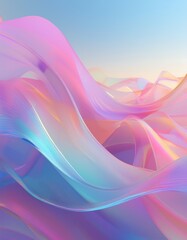 Fototapeta premium Ethereal Floating Layers with Dreamy Transitions in a Surreal 3D Space
