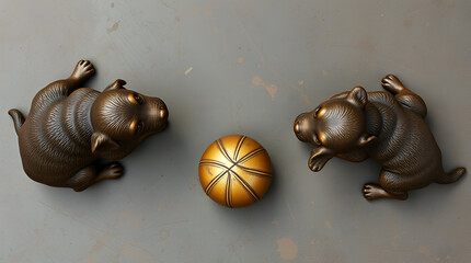 antique two little dogs