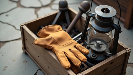 Heritage in Wood: Vintage Tool Box Holding Classic Carpentry Essentials