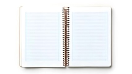 Clean & Simple: Open Notebook with Ample Space for Text or Design