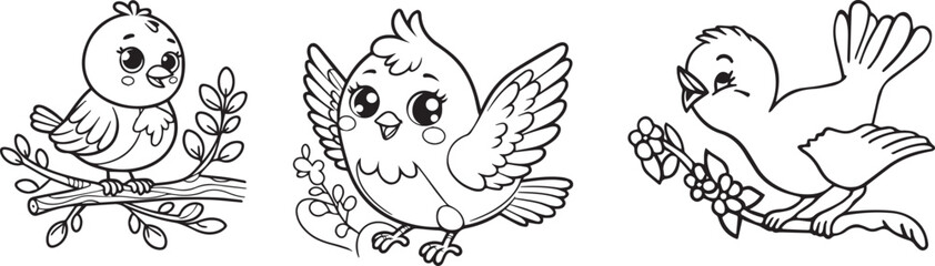 Fototapeta premium Nature's Tiny Marvels, Discover the World of Little Birds, The Fascinating Lives of Little Birds, A Guide to Their Habitats and Behaviors