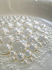 Close-Up of Bubbles in Liquid, Capturing Reflection and Transparency Details