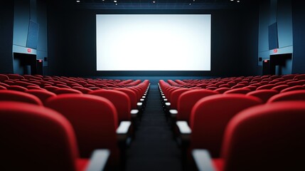 Empty Movie Theater: Awaiting the Show