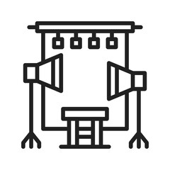 Fototapeta premium Studio icon vector image. Suitable for mobile apps, web apps and print media.