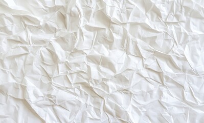 Obraz premium Crumpled white paper creating an abstract texture.