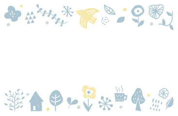 かわいい北欧風の素材ラインフレーム