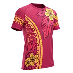 Hot Pink T-Shirt Mockup &ndash; Front View for Print Design on Transparent Background