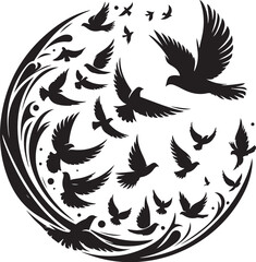 Flight of Freedom - Bird Silhouette