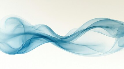 Abstract Blue Smoke Wave Flow Design Background