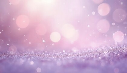 This image features a soft, dreamy, and romantic atmosphere created by a gradient of light purple and pink colors, with sparkling glitter at the bottom.