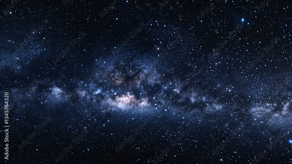 Wall mural stars and galaxy outer space sky night universe black starry background of shiny starfield