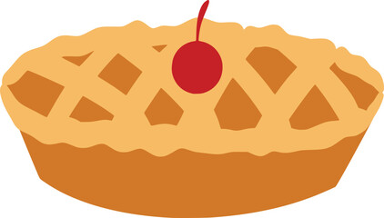 Thanksgiving Pumpkin Pie Illustration