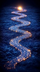 Obraz premium Luminous Path for Cityscape, Future.