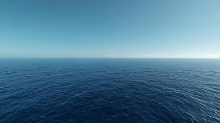 Fototapeta premium Vast Blue Ocean Under Clear Sky